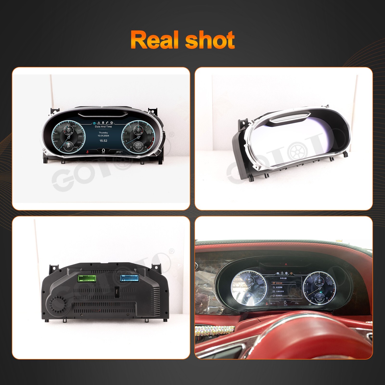 LCD Digital Cluster Speedometer for Bentley Flying Spur Continental GT 2013-2019