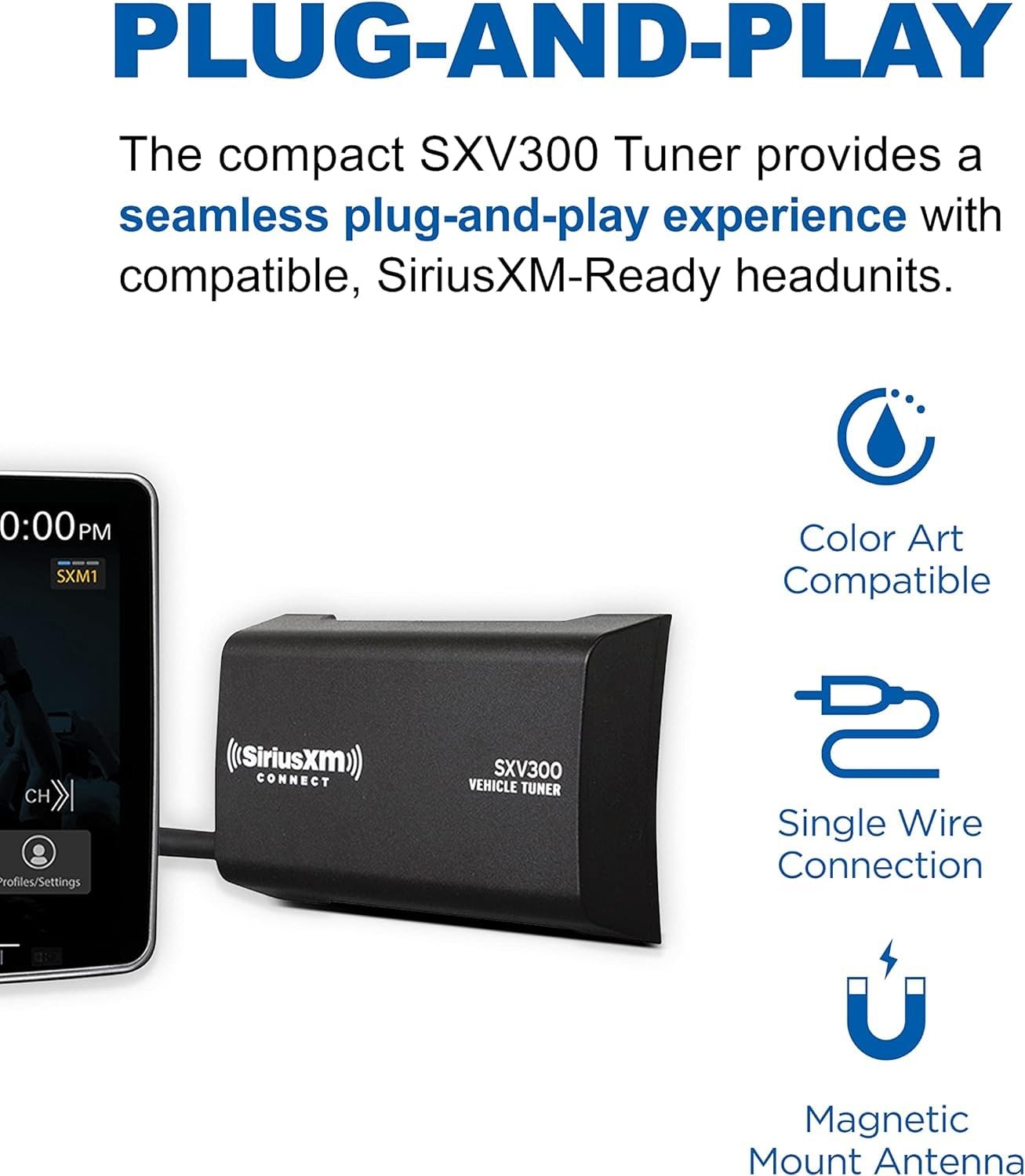 SiriusXM SXV300V1 + KENWOOD KMM-BT332U Car Stereo Bundle – 2 Pcs Audio Upgrade