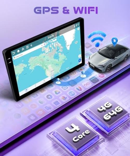 4Core 4G+64G Android 15 Car Radio for Mitsubishi 4Core 4G+64G Wireless Carplay