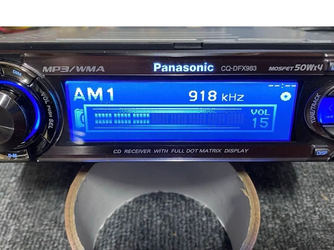 Panasonic Audio CD Player CQ-DFX983D Black 1DIN Head Unit Working Remote Set