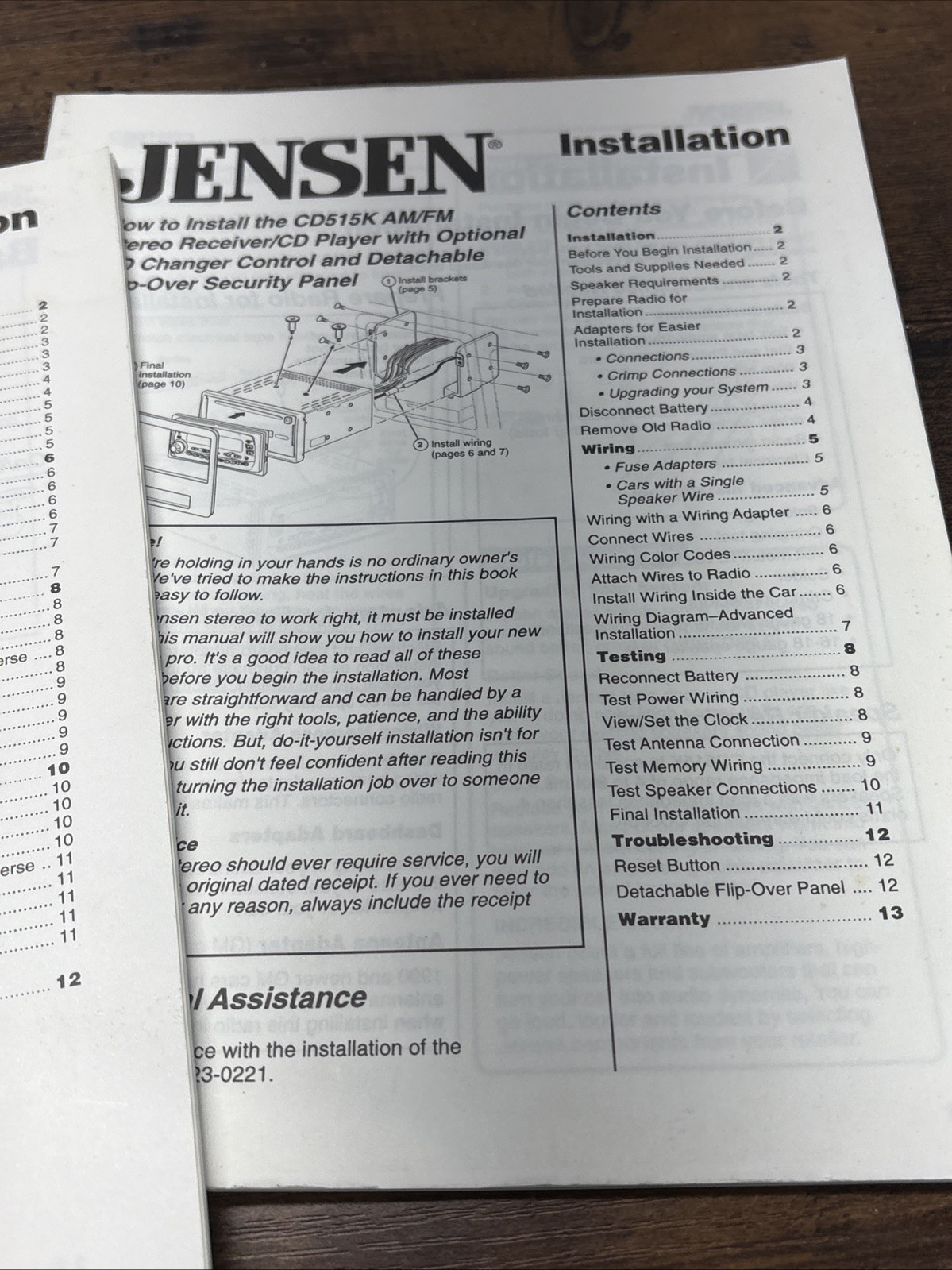 Vintage Jensen CD-515K Car CD Receiver NOS Detachable Face AM FM Stereo NEW