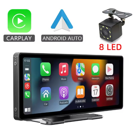 10.26 Inch Car Mirror Screen Wireless CarPlay Android Auto Multimedia Player
