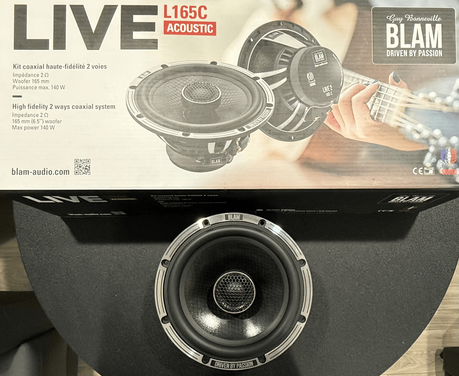 Blam car audio. Live Acoustic series L165C. High fidelity 2 ways coaxial system.