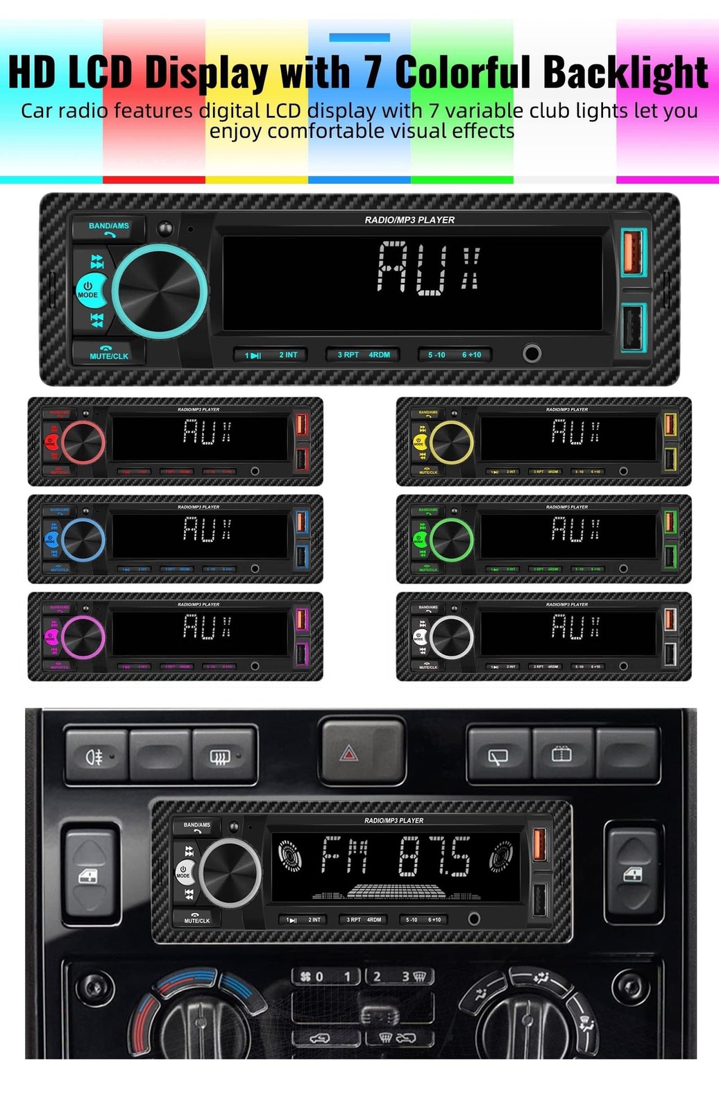 UNITOPSCI Single Din Bluetooth Multimedia Car Stereo Radio Bluetooth…
