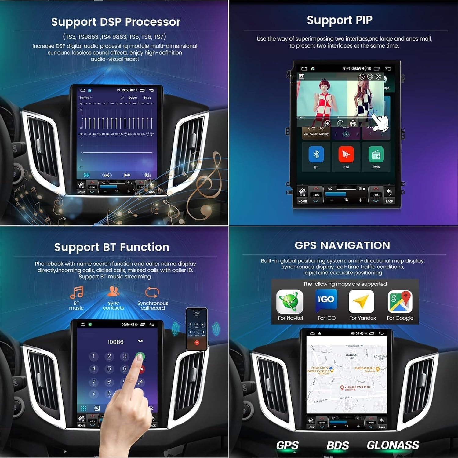 9.7″ For 2018-2021 Subaru Forester XV Impreza Car Stereo Radio GPS CarPlay 3+32G