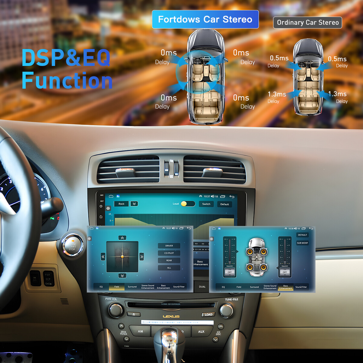 For Lexus IS250 IS350 2006-2012 Car Stereo Radio Android 12 Carplay GPS Player