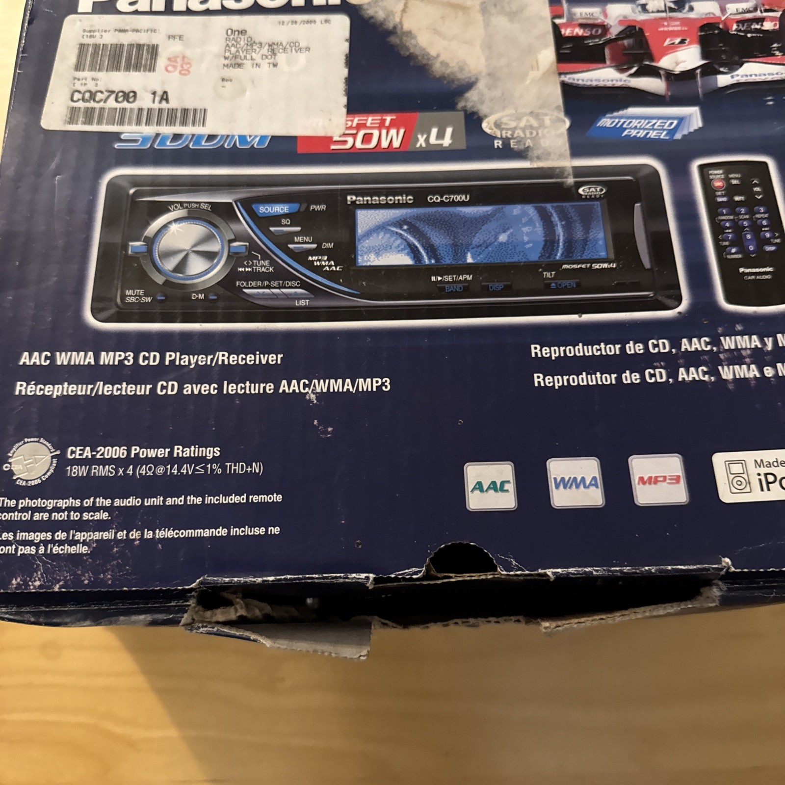 PANASONIC CQ-C3305U WMA MP3 Receiver Car In Dash Stereo (UNTESTED) – SOLD AS IS