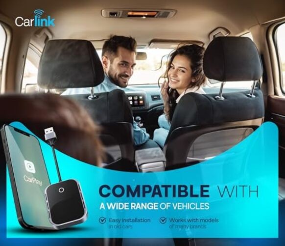 Carlink Wireless CarPlay & Android Auto Adapter for iPhone & Android – USB-C,