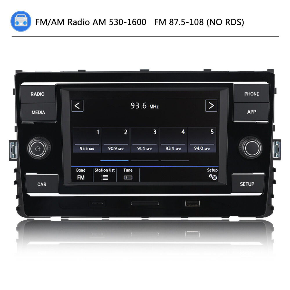 6.5″ Touch Screen Carplay Android Auto MirrorLink Radio Stereo MQB 5GD035280C