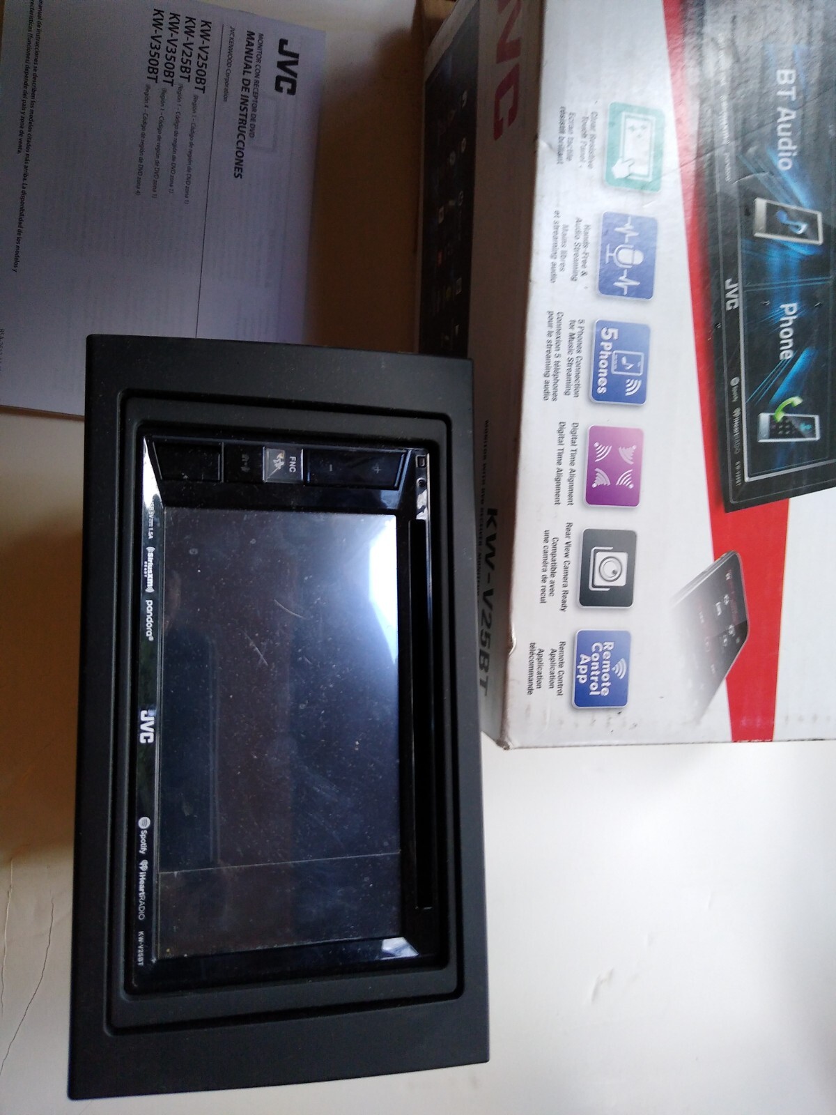 JVC KW-V25BT 6.2″ Touchscreen Multimedia Receiver. (Bluetooth, Mp3,SD,DVD 📀)