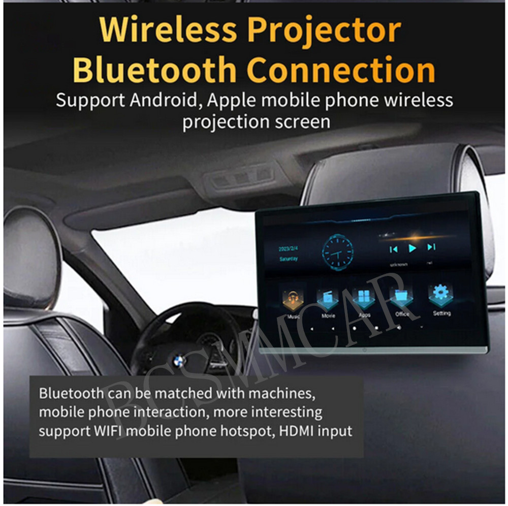 Dual HMDI Car Headrest Monitor Rear Seat Entertainment TV Video Music Player