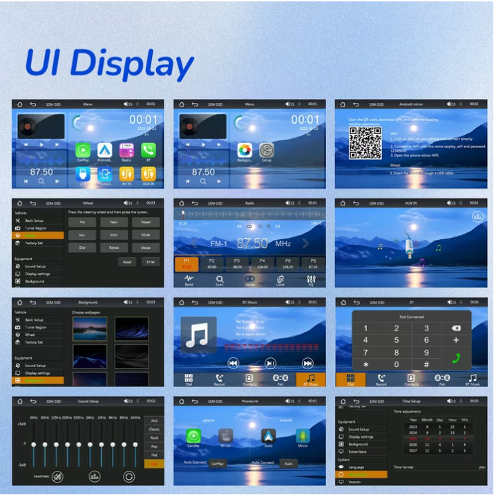 Estereo De Pantalla con Bluetooth Para Coche Carro Auto MP3 Player RM/RMVB/AVI/M