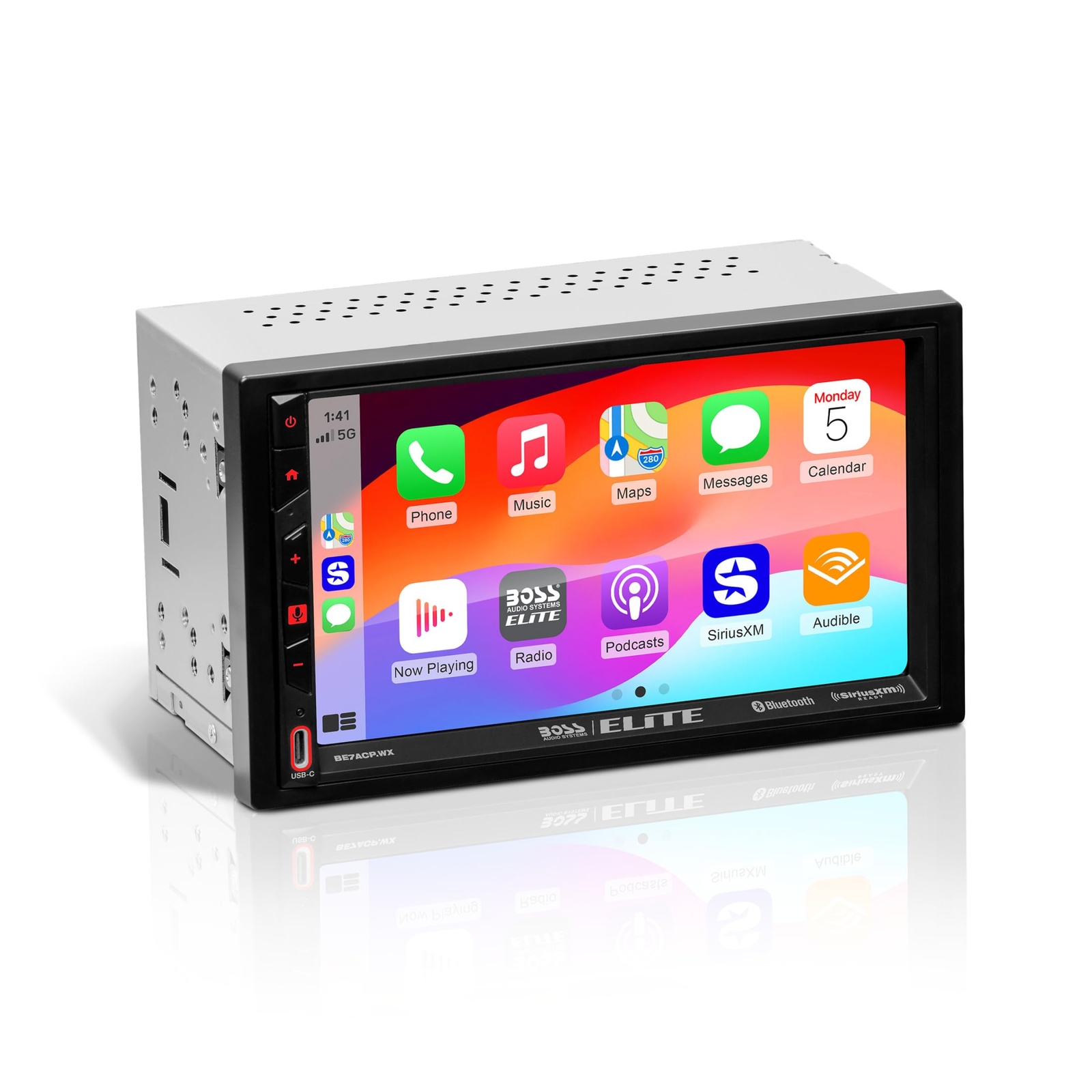 BOSS Elite BE7ACP.WX 7″ Touchscreen Wireless Apple CarPlay Android Auto xm ready