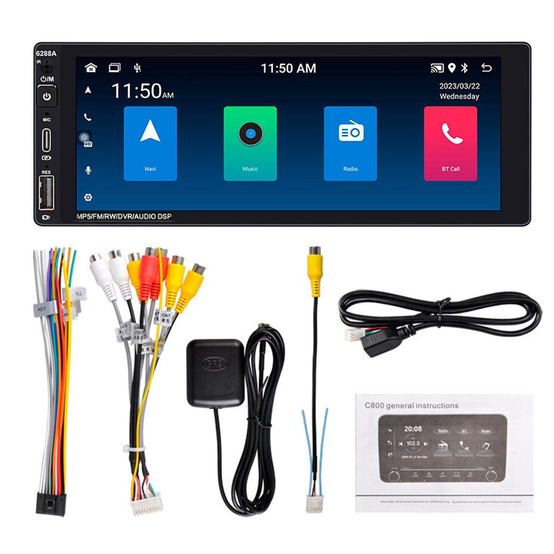 6.9″ 1 Din 2+32G Car Radio Stereo Touch Screen FM GPS Navigation WiFi Player xj