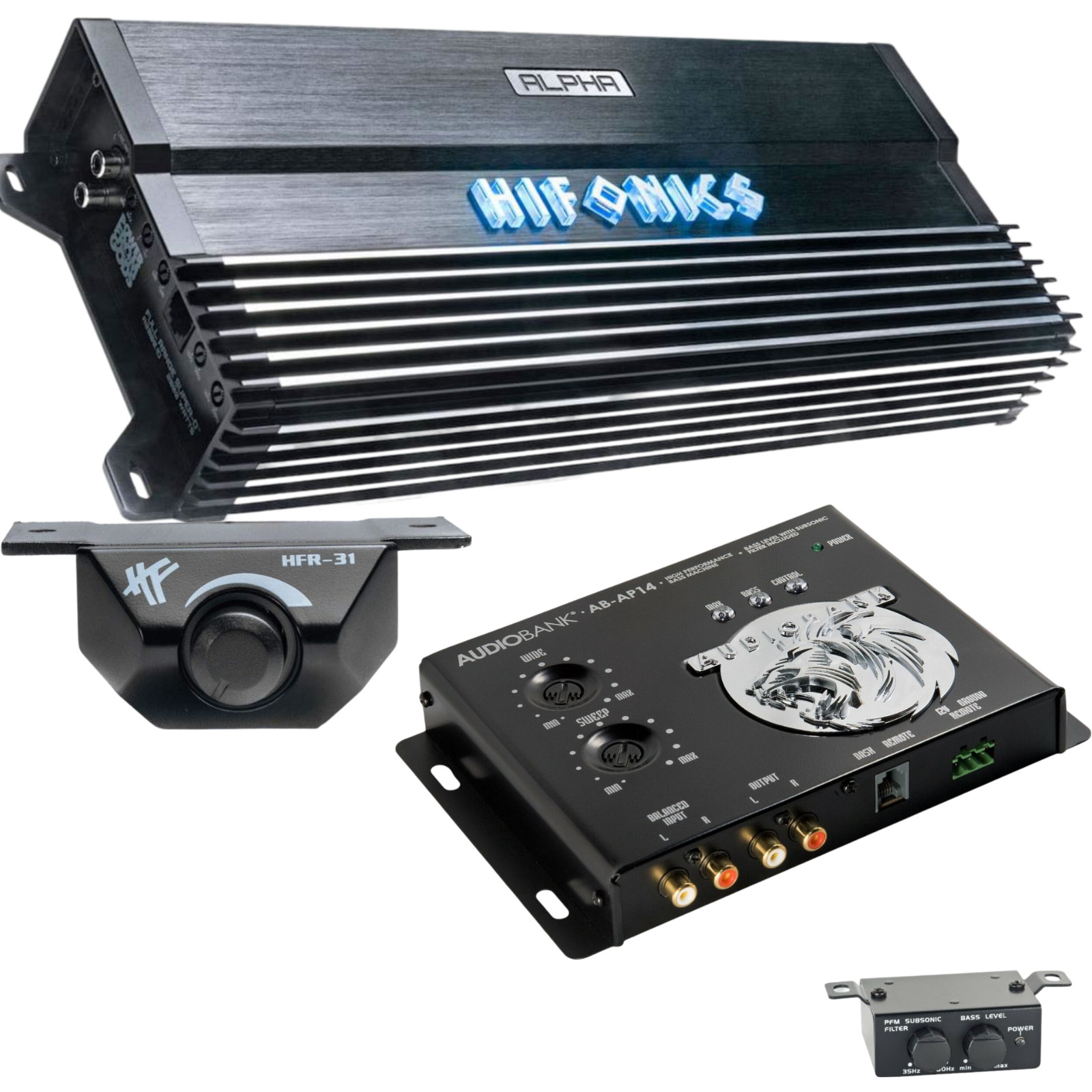 Hifonics A2000.1D ALPHA 2000 Watts RMS Mono Car Audio Amplifier + EPICENTER