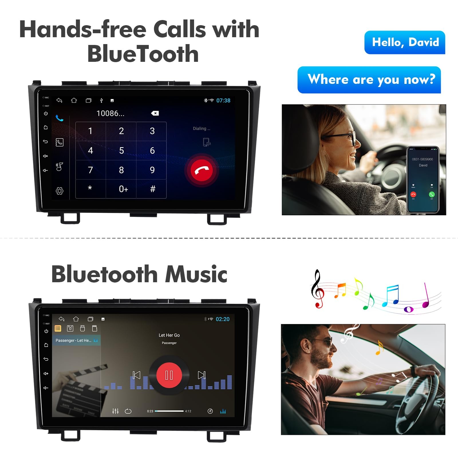 Feirton 9 Inches 10 Double Din Car Stereo For Honda Cr-V 2007 2008 2009 2010