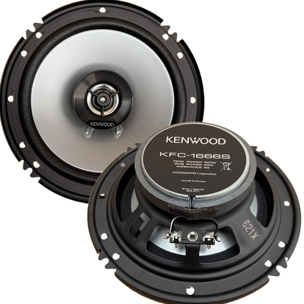 Boss Audio 611UAB Bluetooth AM/FM Car Stereo 4X Kenwood KFC-1666S 6.5″ Speakers