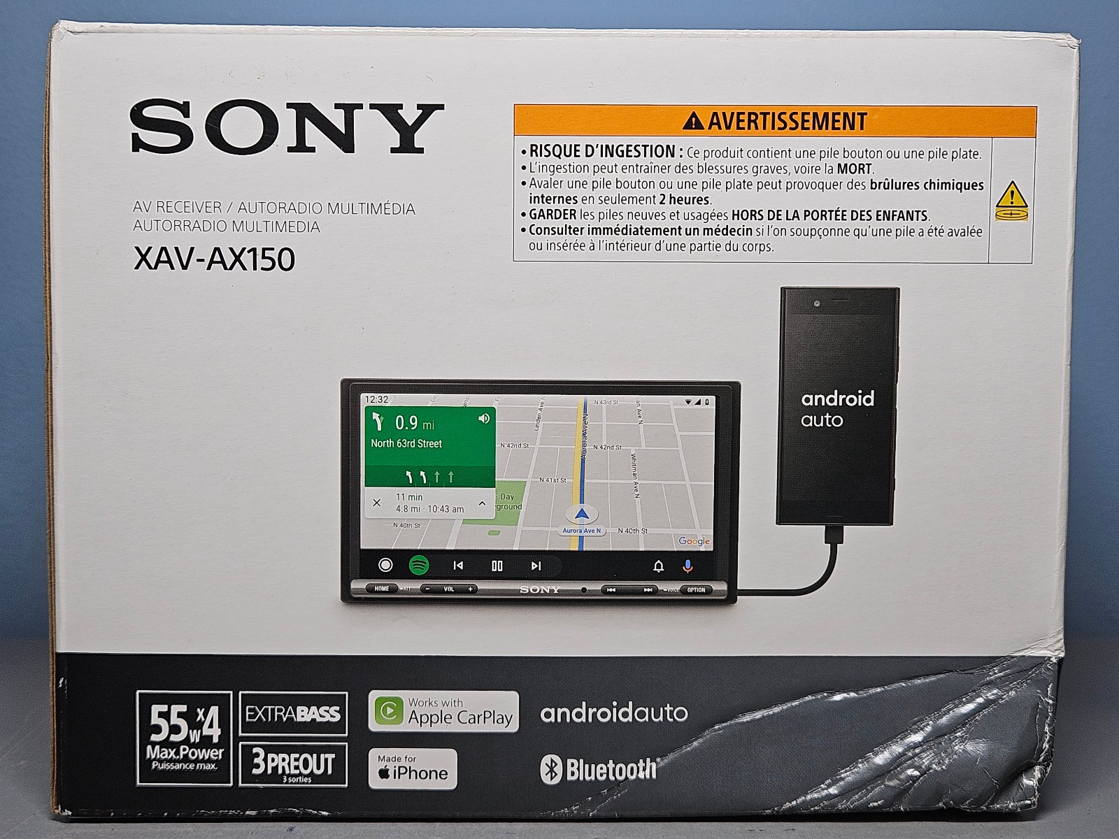 Sony XAV-AX150 Apple Car Play/Android Auto 7″ Touchscreen In Dash – New & Sealed