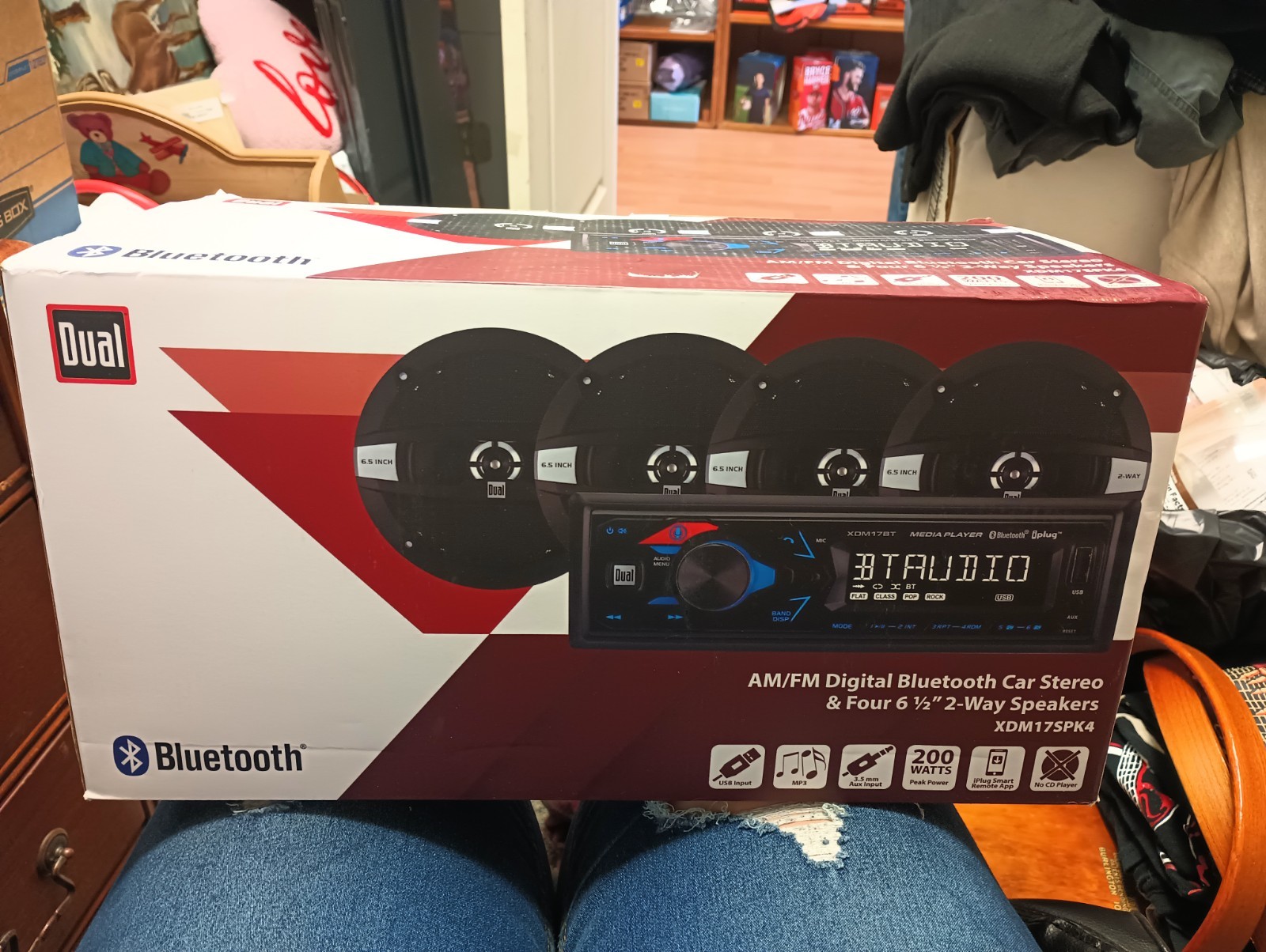 Dual Electronics XDM17SPK4 Car Audio Bundle Digital Media Receiver Four 6.5” Spk