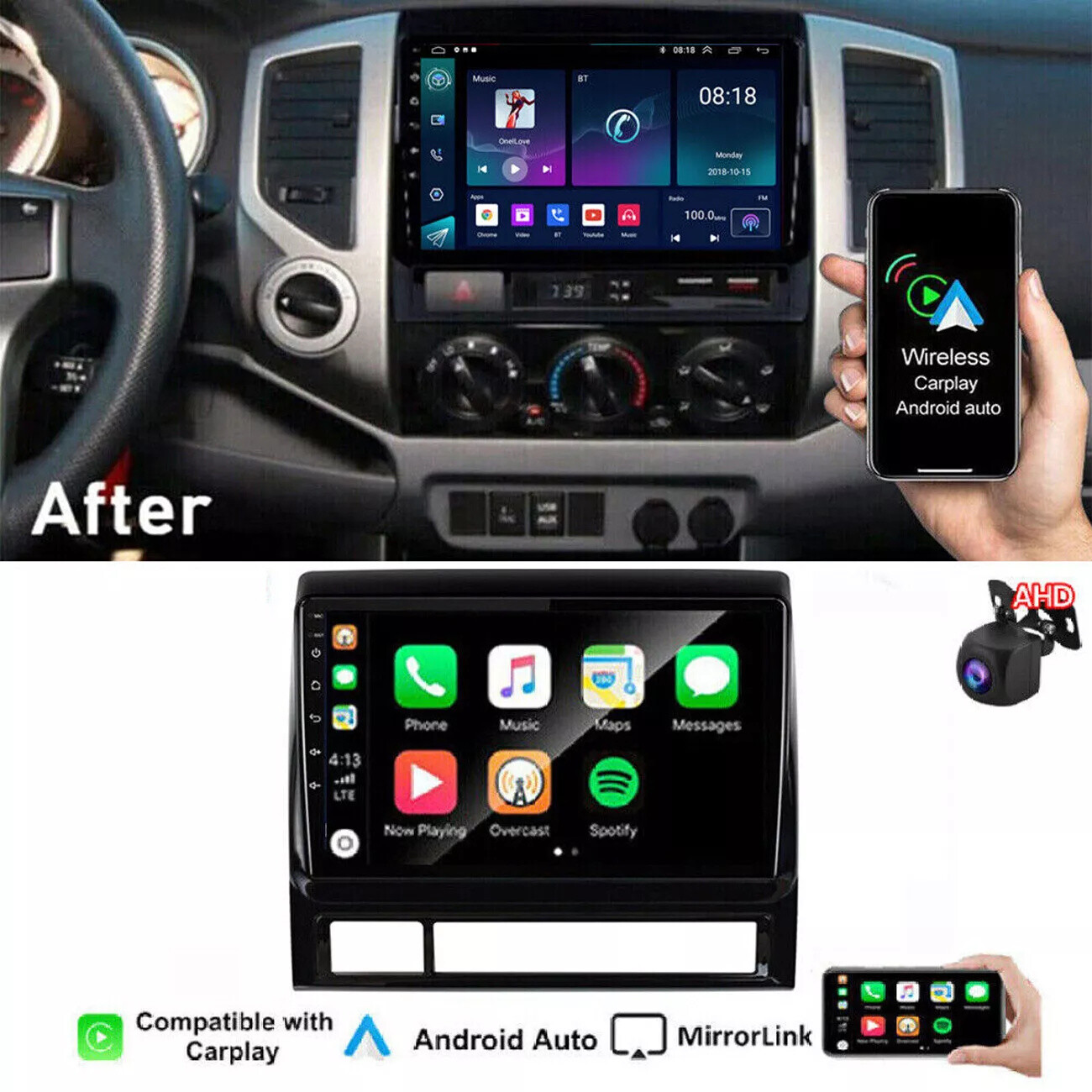 JBL For TOYOTA TACOMA 2005-2013 9″inch CarPlay Android Car Stereo Radio WiFi GPS