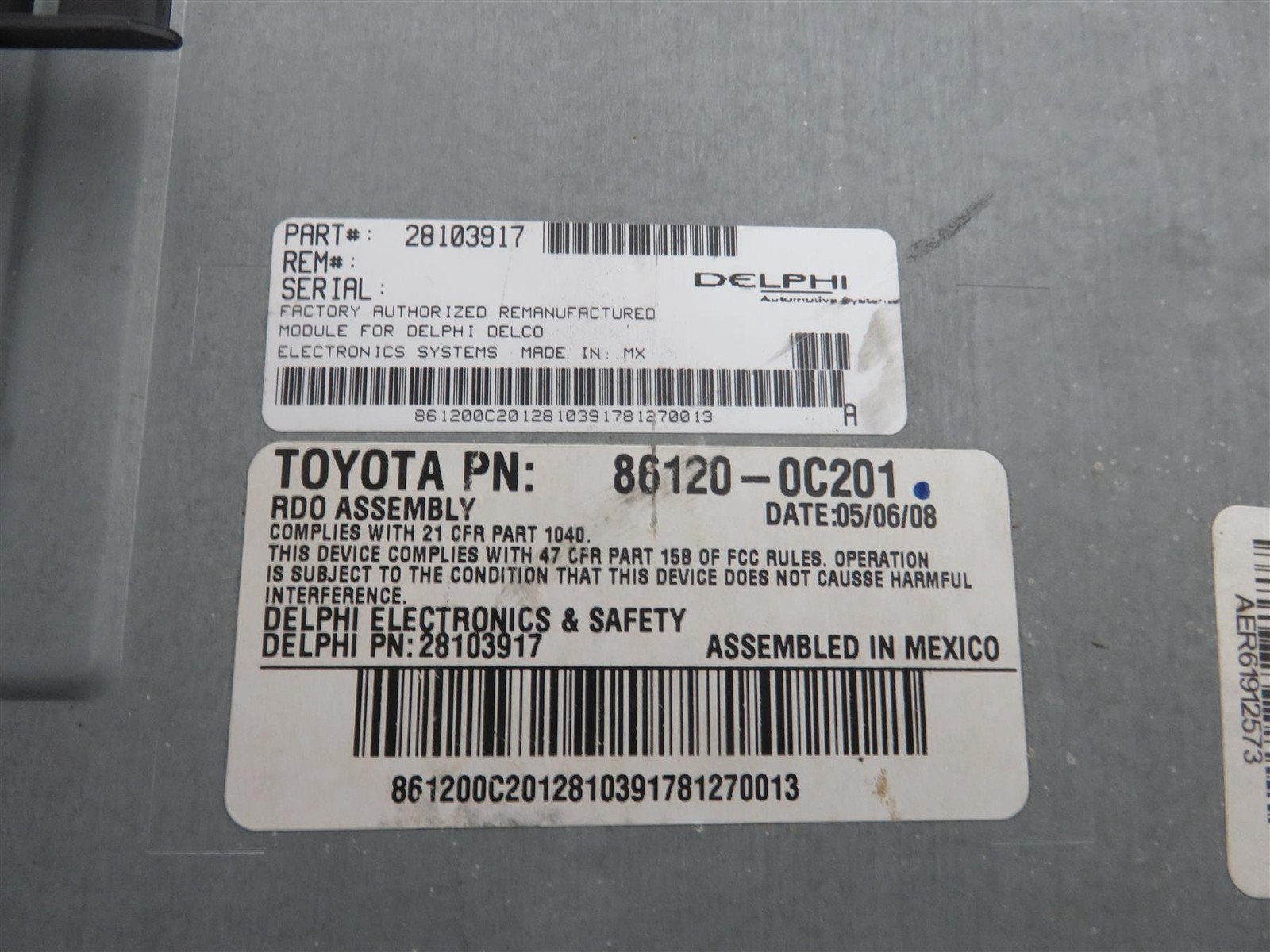 07-2012 Toyota Tundra Sequoia AM FM Radio 6 Disc Changer 86120-0C201