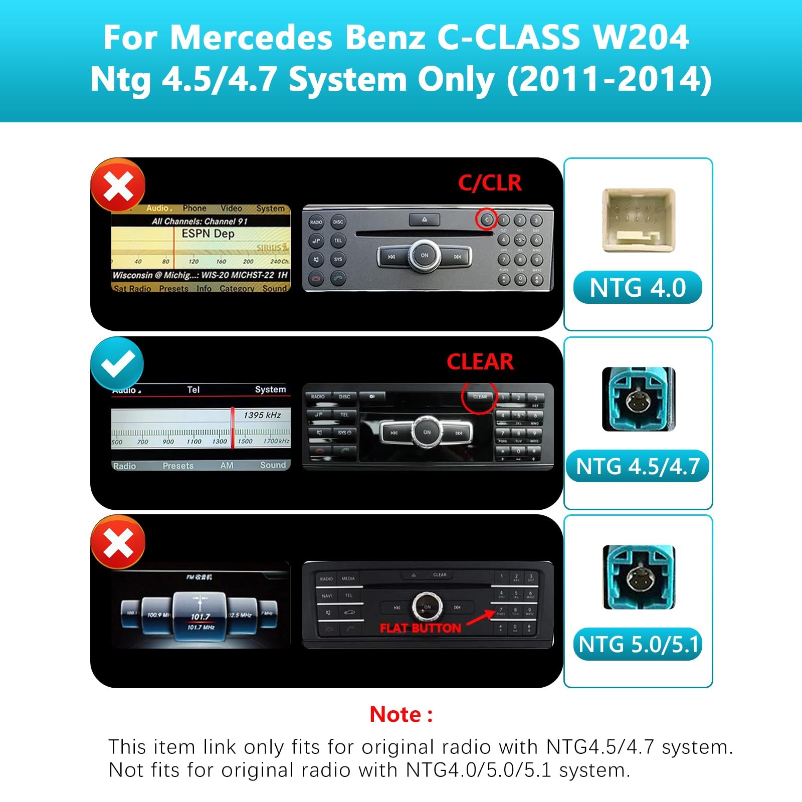 12.8 Inch QLED CarPlay Android Auto for Mercedes C GLC W204 11-14 NTG4.5