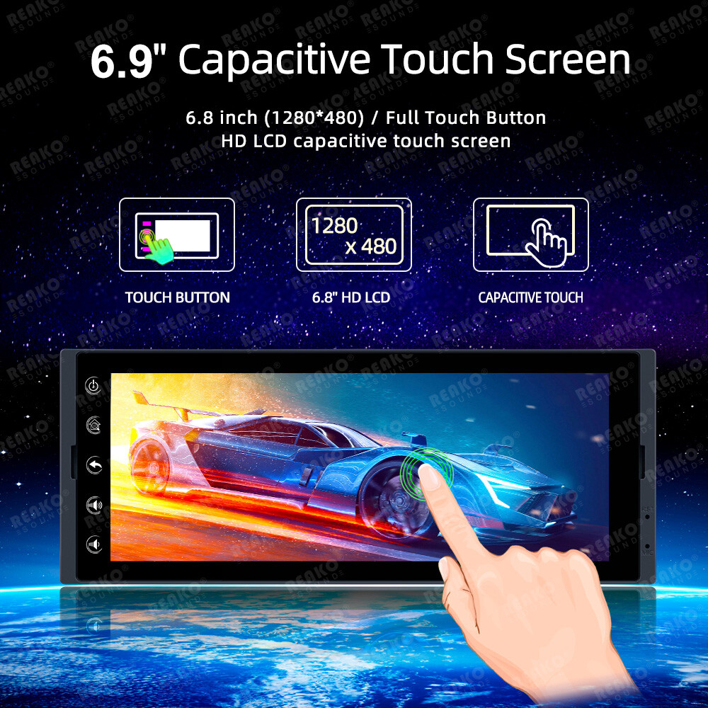 Andriod 12.0 1Din GPS CarPlay Wifi 2+32G Car Radio Stereo Touch Screen Bluetooth