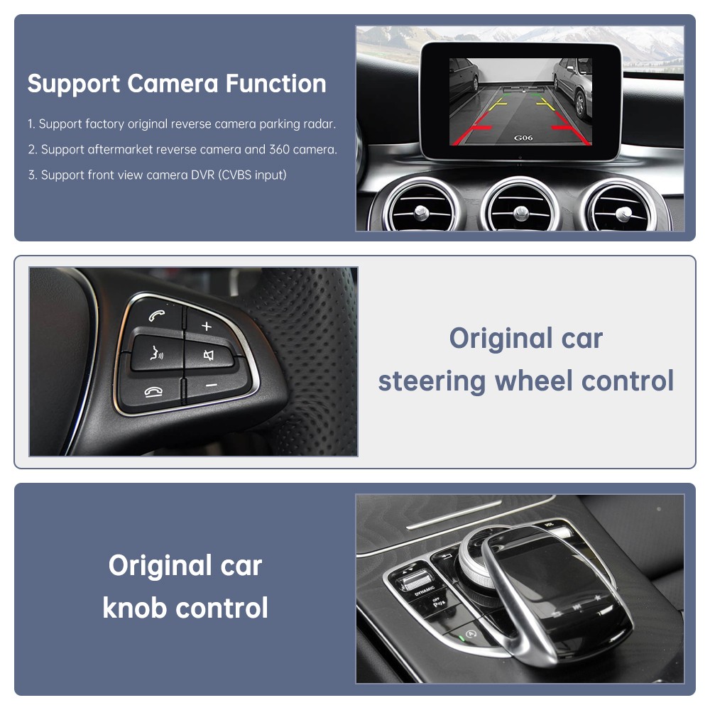 Roadtop Wireless CarPlay Retrofit Kit For Benz W205 C-Class GLC NTG5.0 Module