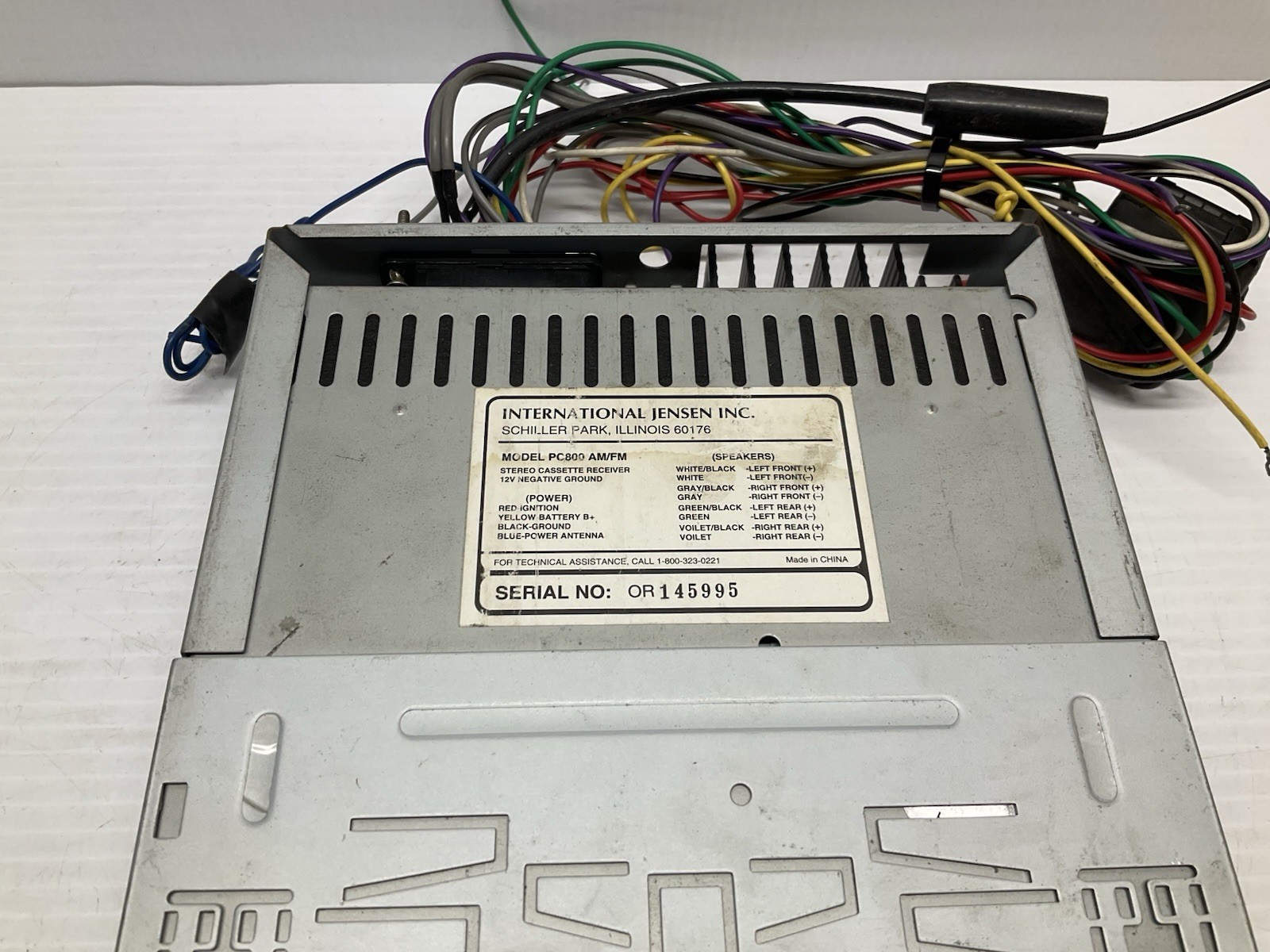 Jensen PC800 Auto Reverse AM/FM Stereo Cassette Player UNTESTED