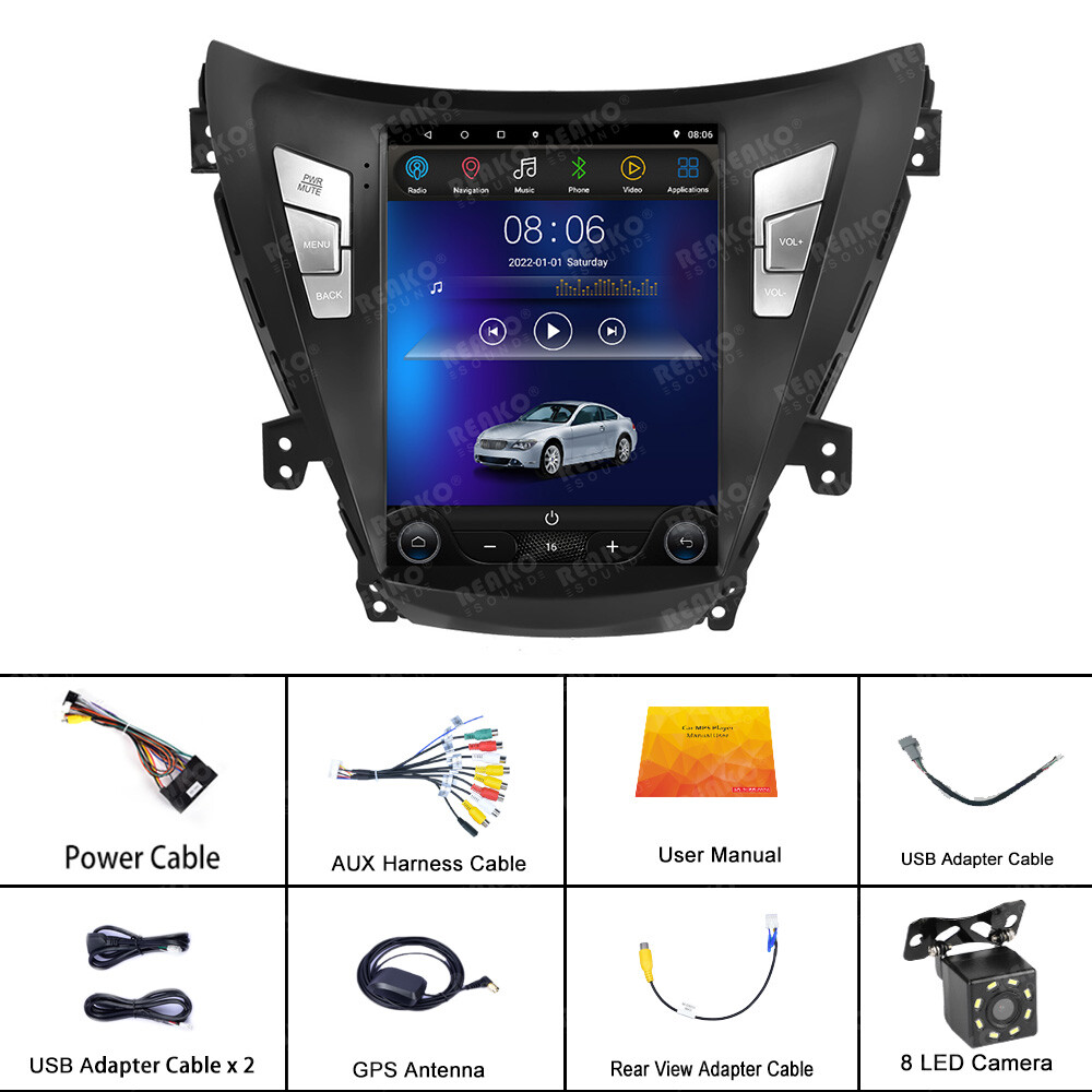 9.7” 2+23G Car Audio Player For Hyundai Elantra 2011-2013 Apple Carplay Stereo