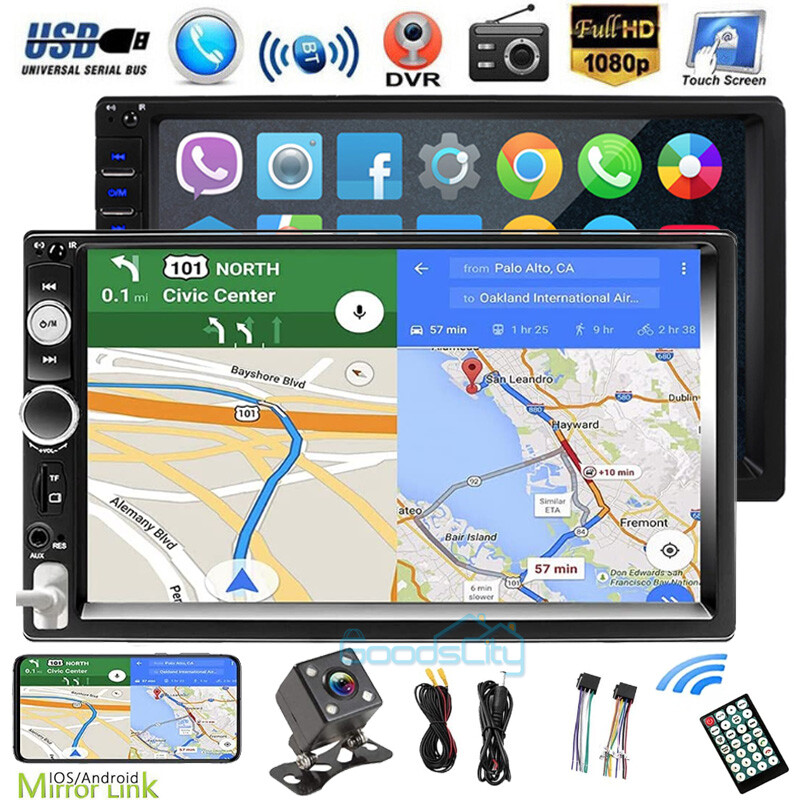 Estereo De Pantalla Para Coche Carro Pantalla Tactil Radio Bluetooth Doble Din