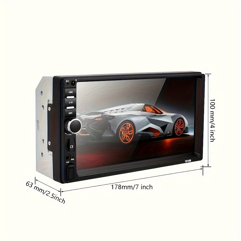 7″ touchscreen 2DIN car audio reverse camera USB AUX input mirror link