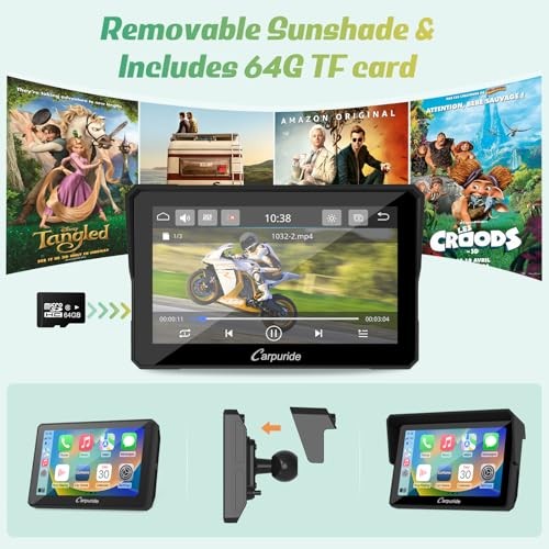 W502 Motorcycle GPS Wireless Portable Carplay/Android Auto Carpuride w502
