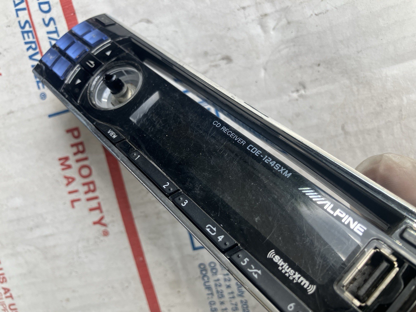 ✅ Alpine CDE 124SXM CD Car Stereo Player Radio FACEPLATE ONLY