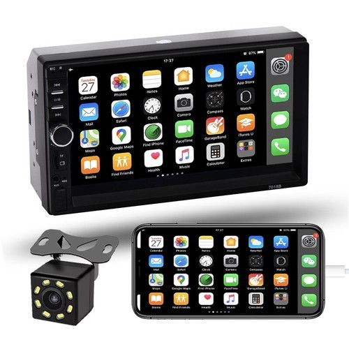 Car Radio For Apple/Andriod Carplay Car Stereo Touch Screen 2Din Camera