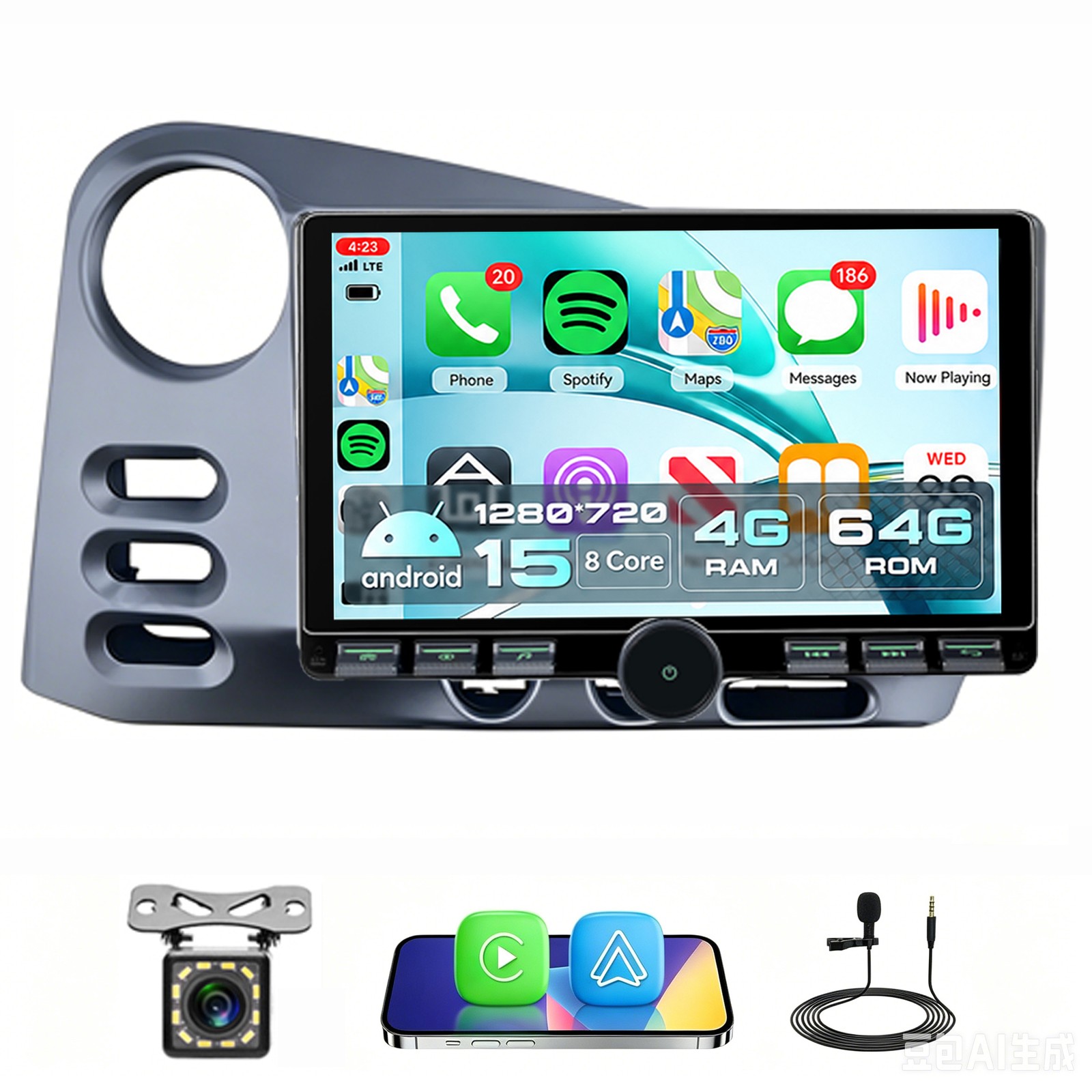 10.8″ For 2003 2004 Toyota MATRIX CarPlay Car Stereo Radio GPS Nav BT RDS
