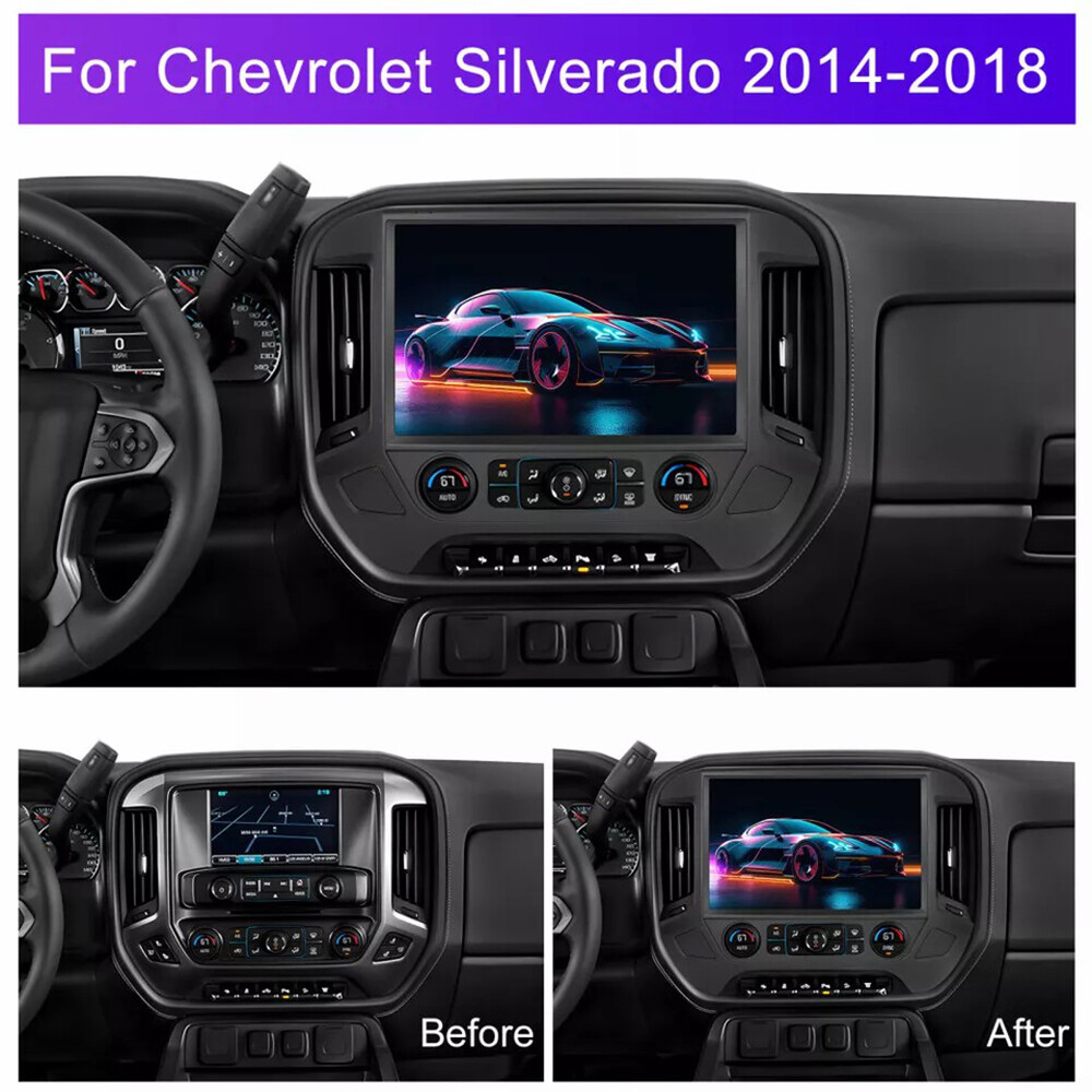 13.1″ Car Radio Stereo CarPlay For Chevy Silverado GMC Sierra 2014-2018 8+256GB