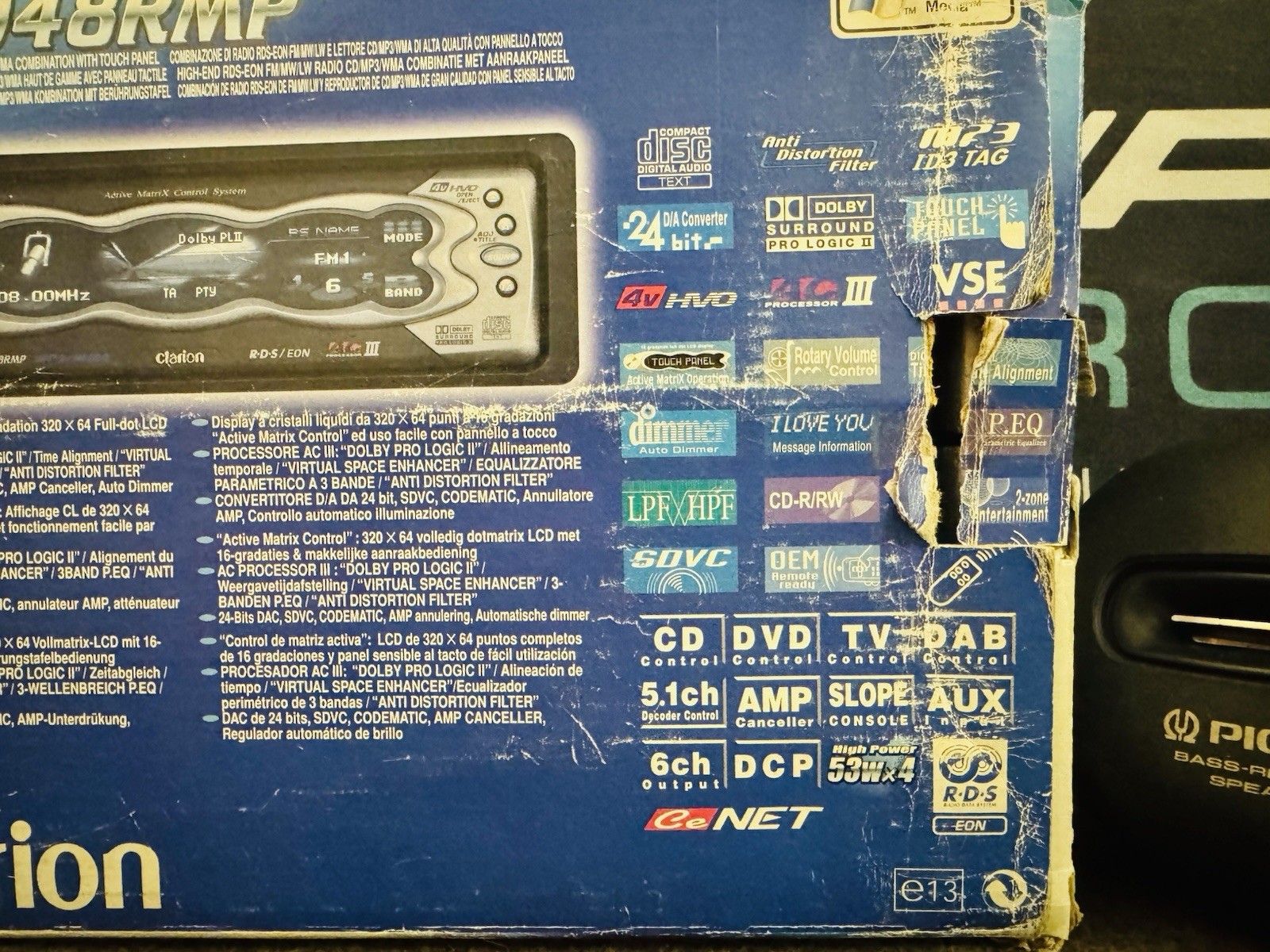 Rare CLARION DXZ948MP Car Radio LM/MW/FM CD/MP3 Receiver Sensor Animation Displa
