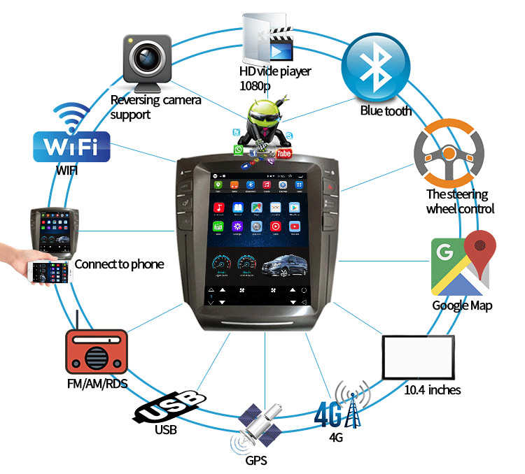 10.4″ Android 13 Car Radio GPS Carplay Screen Navigation For lexus IS250 IS350