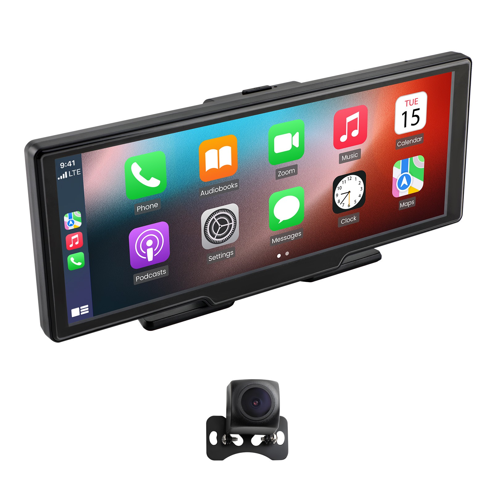 Car Stereo DVD Player for Truck RV CarPlay Android Auto 12-24V DVR 1080P