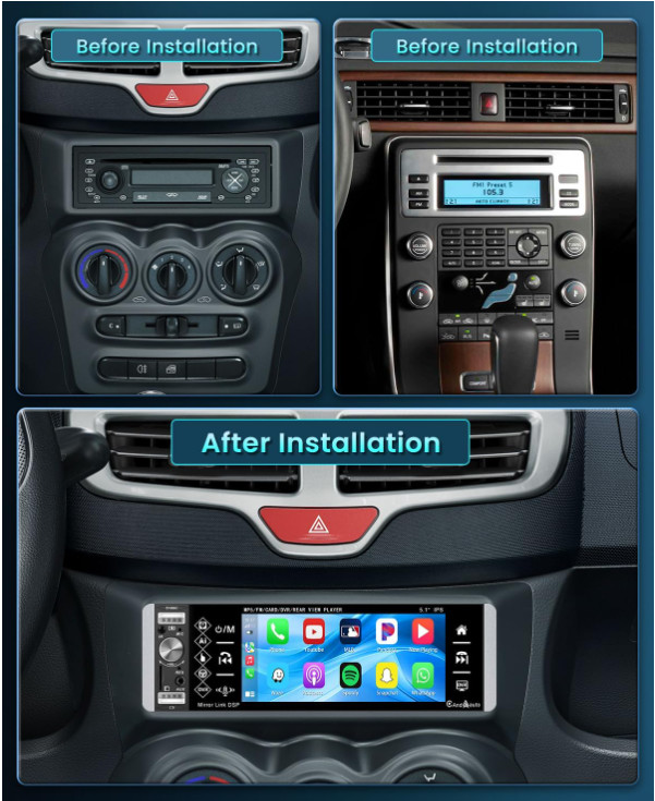 Estereo De Pantalla con Bluetooth Para Coche Carro Auto MP5 Player RCA/AUX/USB/T