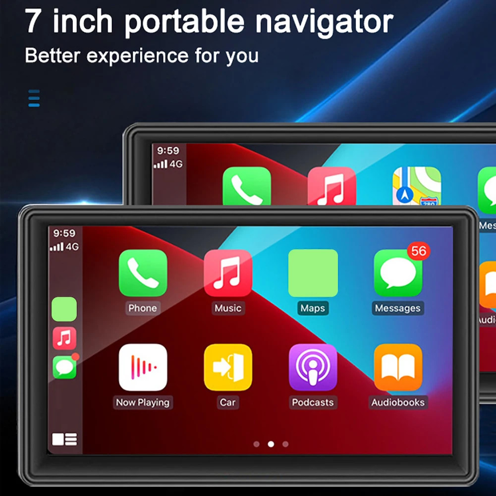 7inch Portable Car Stereo Wireless Apple Carplay Auto Touch Screen BT Radio+CAM