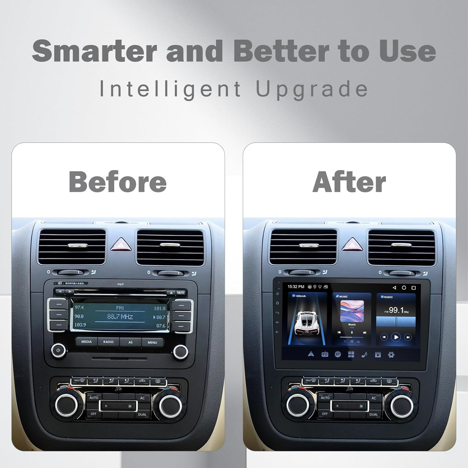 9 Inch Android Car Stereo – Wireless Apple Carplay & Android Auto, 2GB RAM 64GB