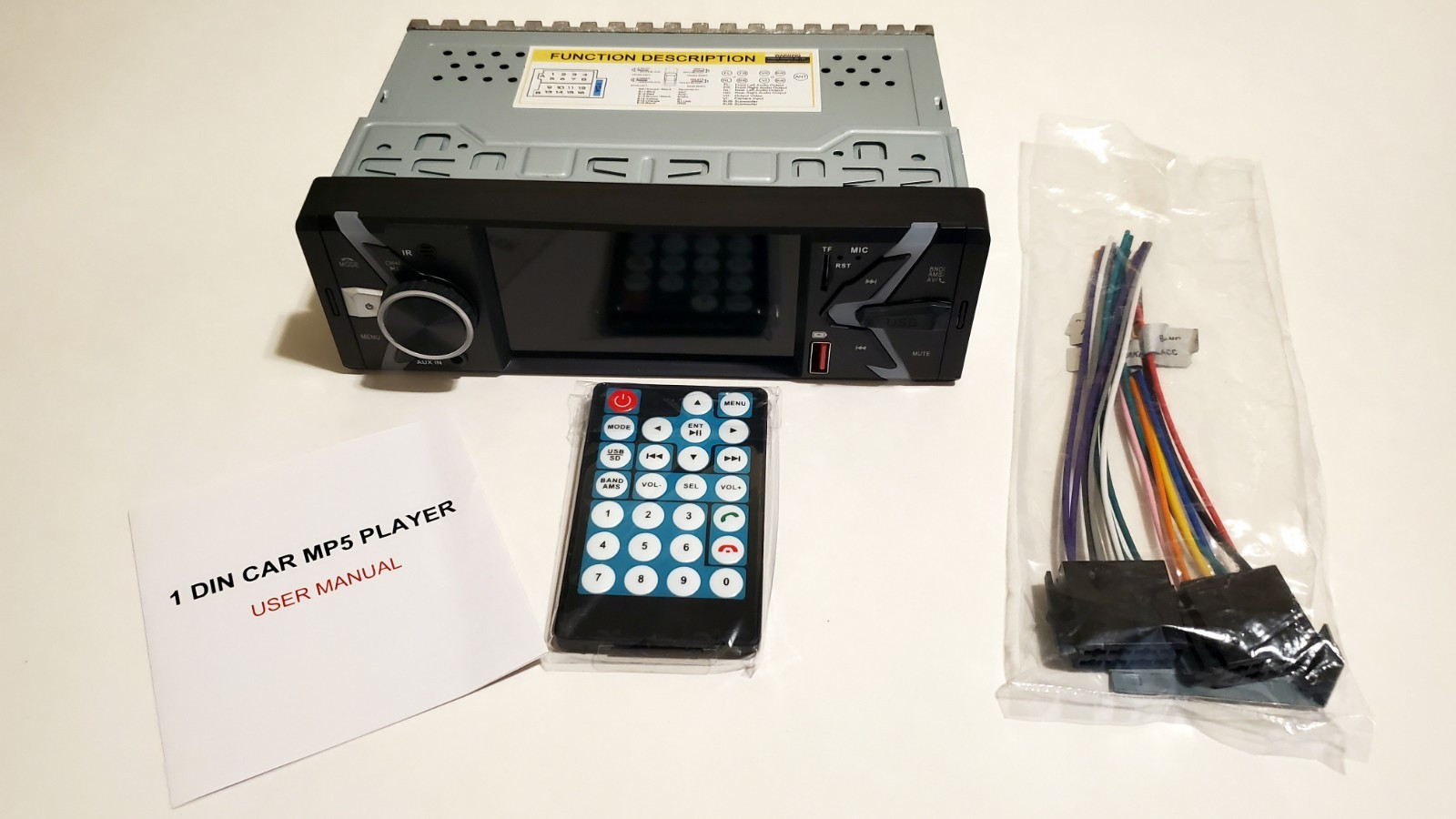 Single Din Car Multimedia Player With 4″ Video Screen