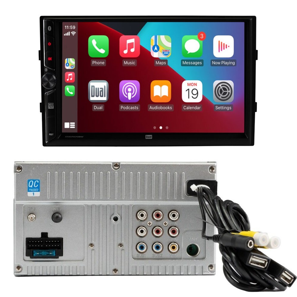 Dual 7″ Wireless Carplay Car Stereo AM/FM Radio for 2007-2013 Toyota Tundra