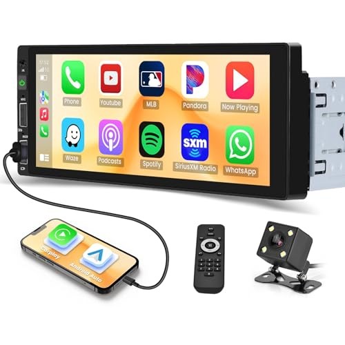6.9 Inch Car Stereo Carplay Android Auto Touchscreen Car Radio Single Din