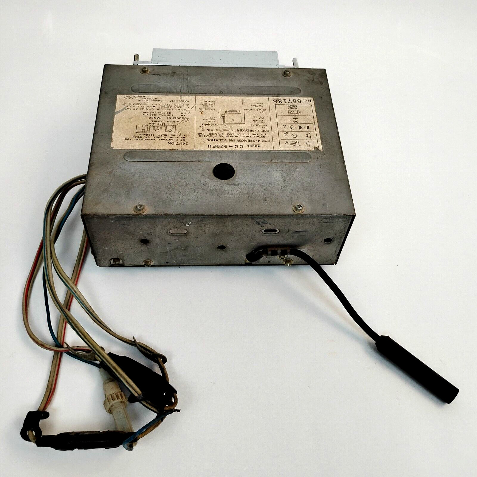 Vintage Panasonic CQ-979EU Car FM Radio 8 Track Player Untested Stereo Parts