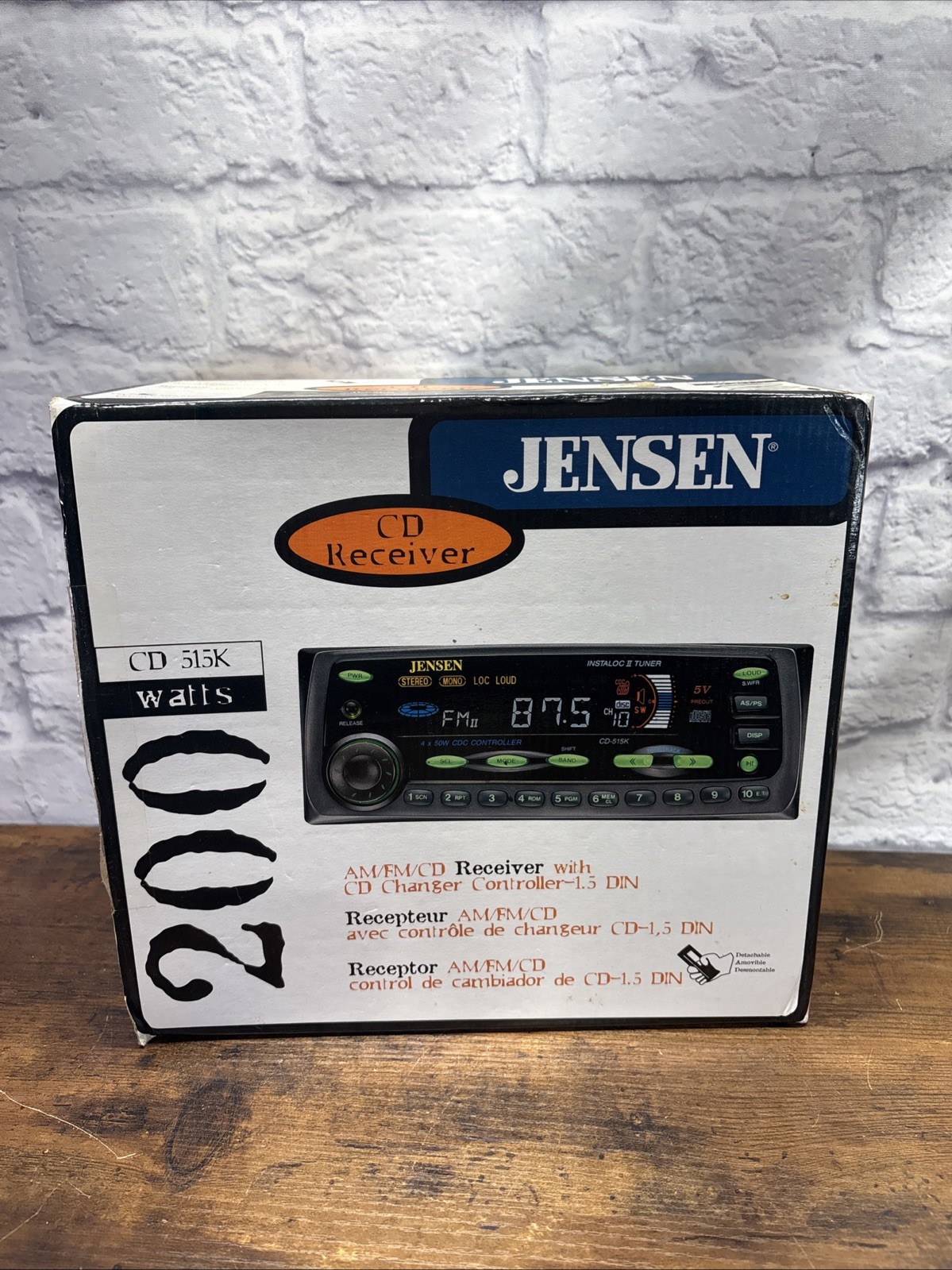 Vintage Jensen CD-515K Car CD Receiver NOS Detachable Face AM FM Stereo NEW