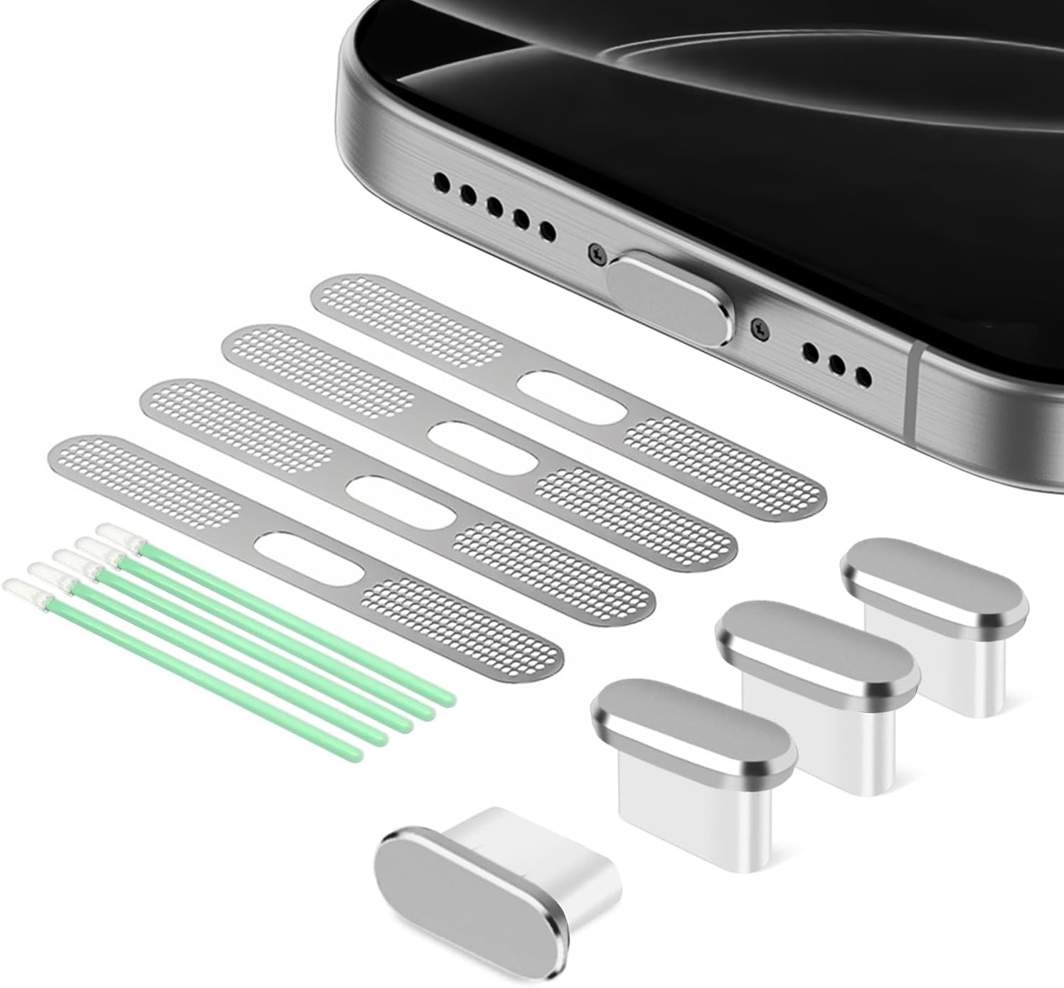 USB C Dust Plug, 4 Pack USB C Port Cover, Type C Charging Port Plug Cover with S