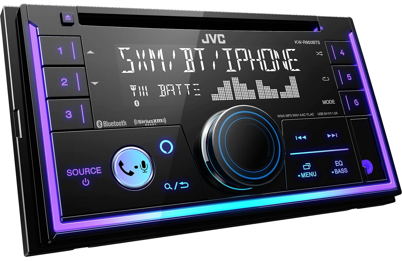 JVC KW-R950BTS Bluetooth CD Car Stereo Android iPhone Pandora MP3 XM USB Aux 6Ch